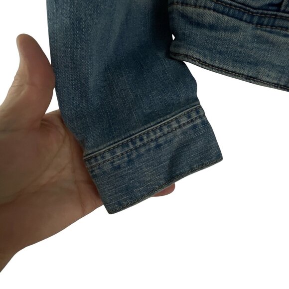 American Eagle Sherpa-Lined Denim Jean Jacket S Blue Casual Streetwear Festival - Picture 6 of 10